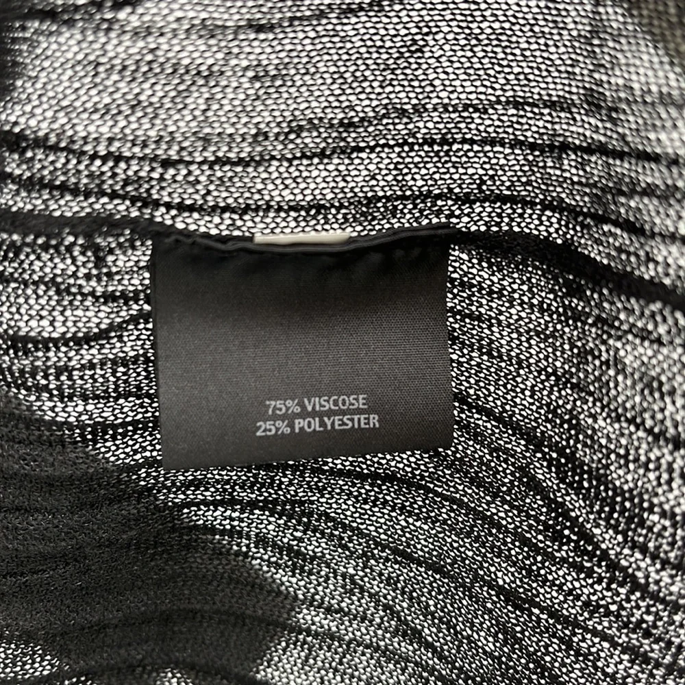 Eileen Fisher Italian Yarn Open Front Cardigan Black Women’s Size Medium